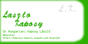 laszlo kaposy business card