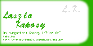 laszlo kaposy business card